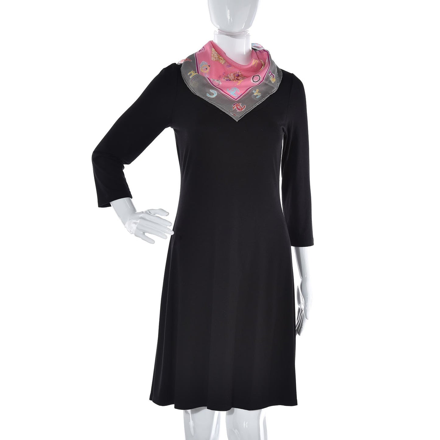 Silk CC Square Scarf Pink