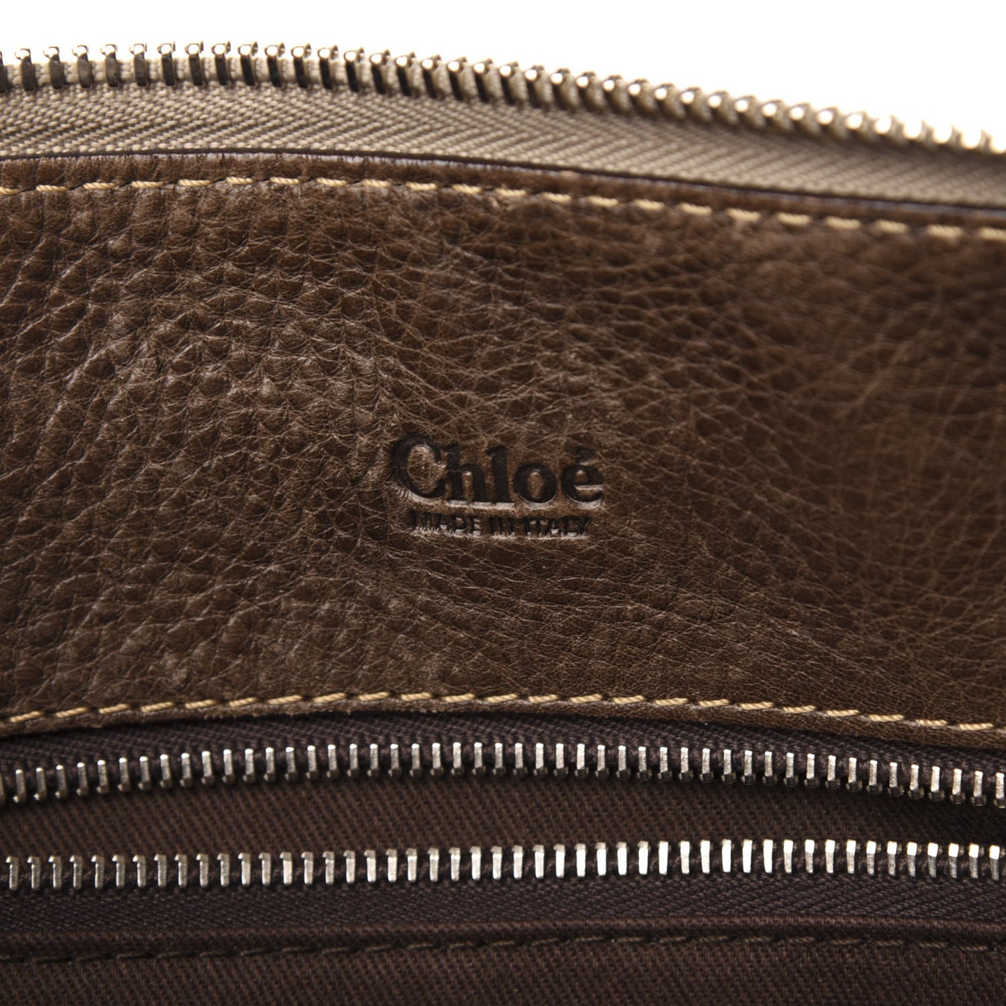 Calfskin Edith Satchel Brown