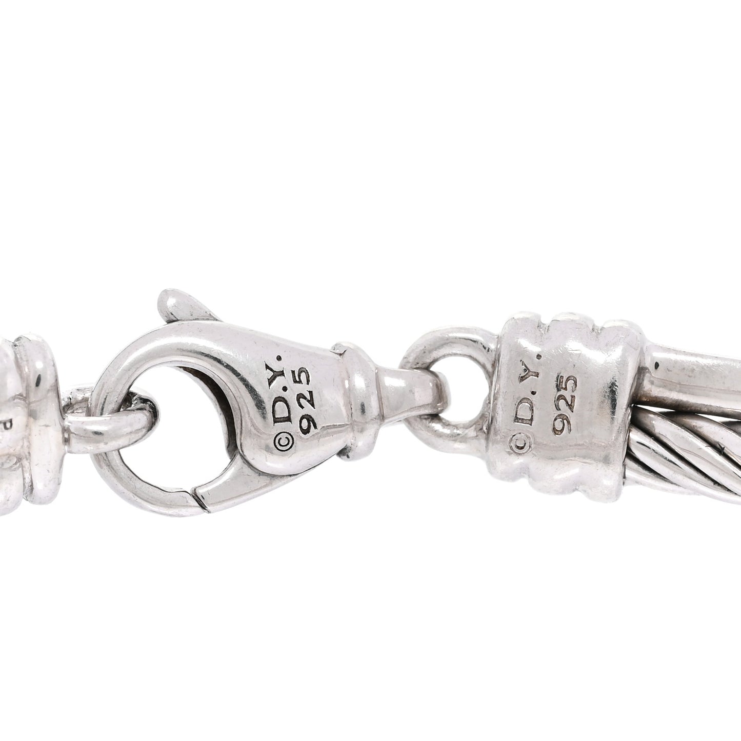 Sterling Silver Diamond 3mm Crossover Bracelet