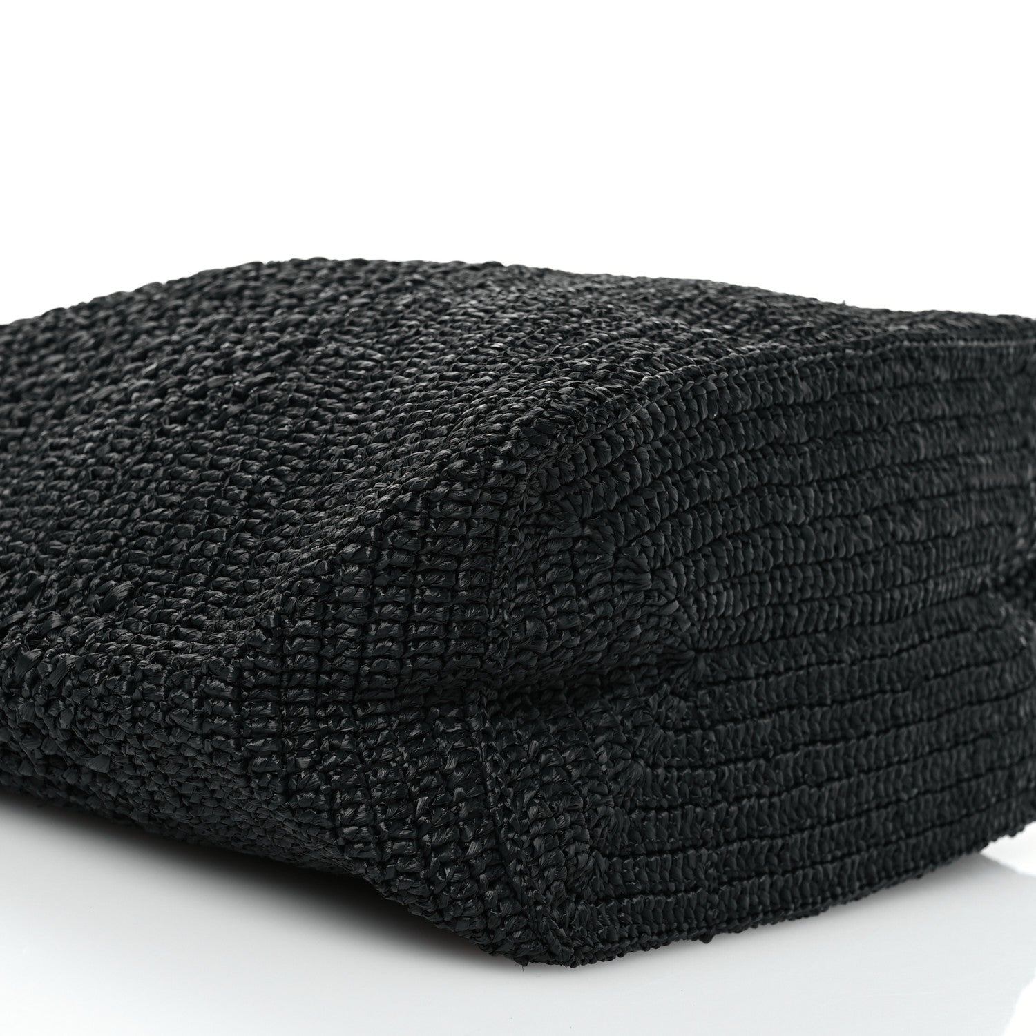 Saint Laurent Raffia Monogram Le 5 A 7 Medium Tote Black 9 of 10