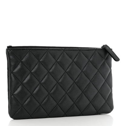 Chanel Lambskin Quilted Cosmetic Case So Black 3 of 7
