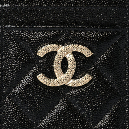 Chanel Caviar Quilted Studded CC Zip Card Holder Black 8 of 8