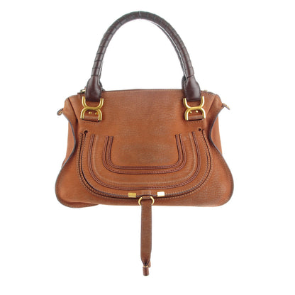 Chloe Nubuck Calfskin Medium Marcie Satchel Oak 1 of 9