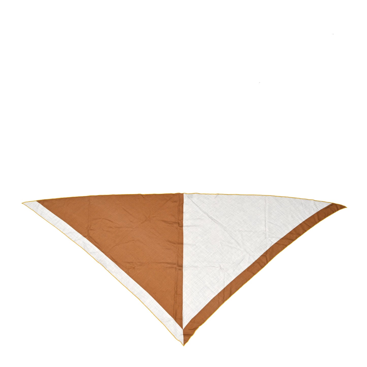 Cashmere Silk Encadre Giant Triangle Scarf Camel Gris Chine Jaune