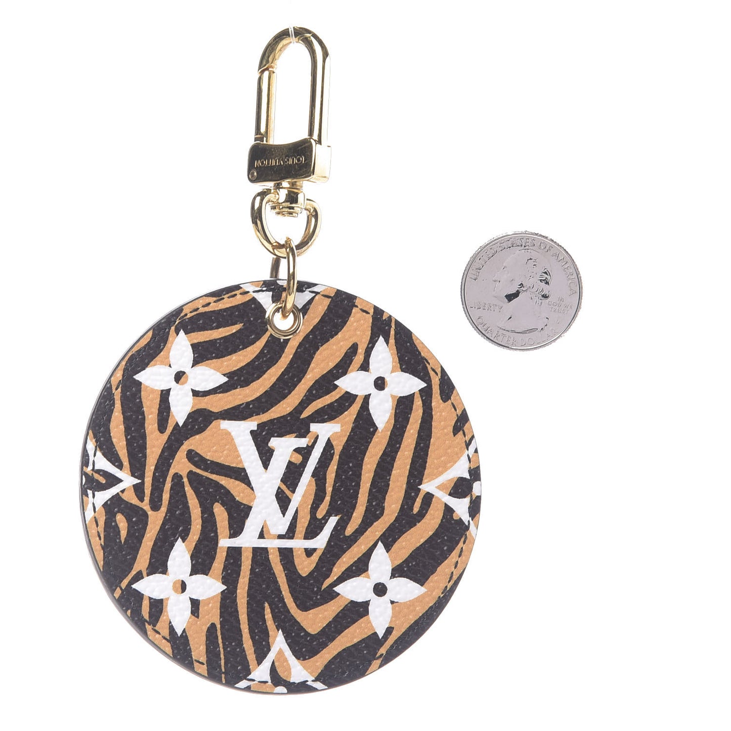 Monogram Giant Jungle Bag Charm Key Holder Black