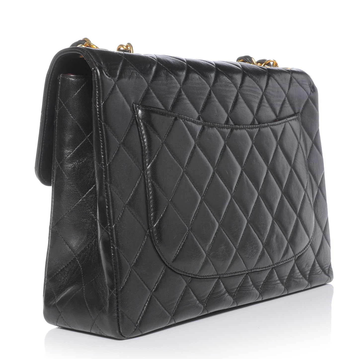 Lambskin Jumbo Flap Black