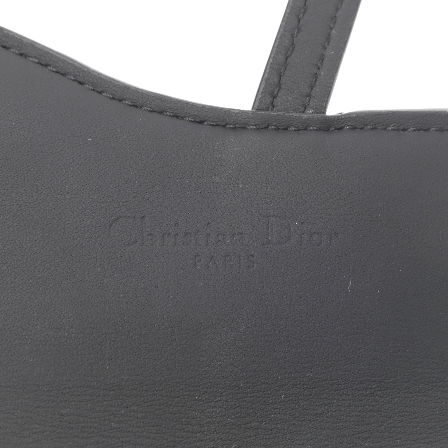 Christian Dior Ultra Matte Calfskin Nano Saddle Chain Pouch Black 6 of 7