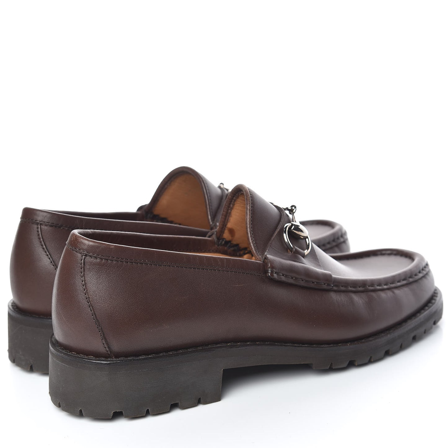 Laredo Calfskin Mens Horsebit Lug Sole Loafers 7.5 Brown