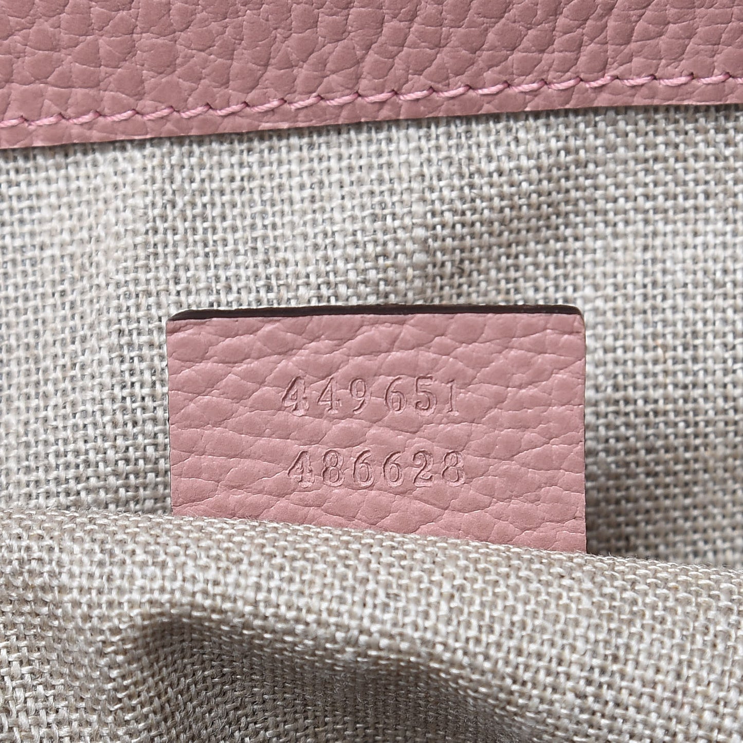 Dollar Calfskin GG Charm Dome Satchel Soft Pink