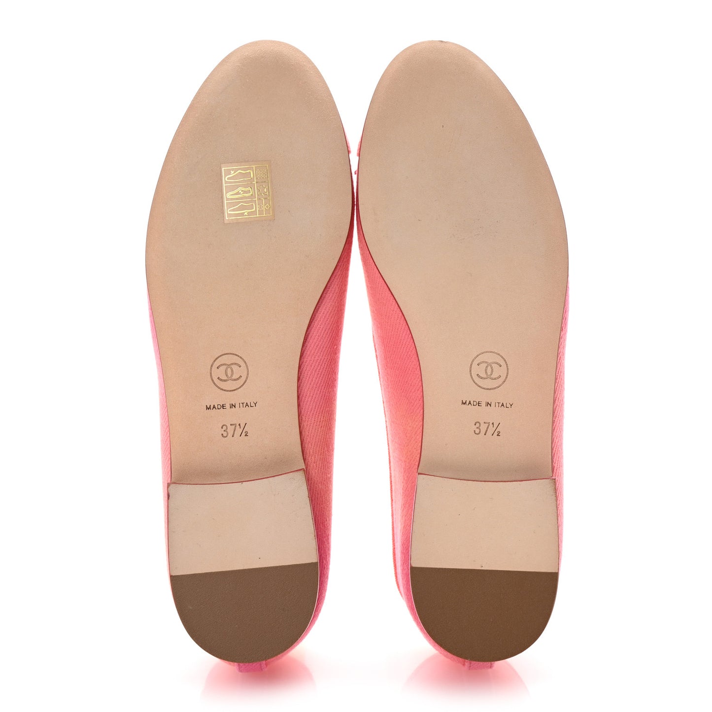Denim CC Cap Toe Ballerina Flats 37.5 Pink