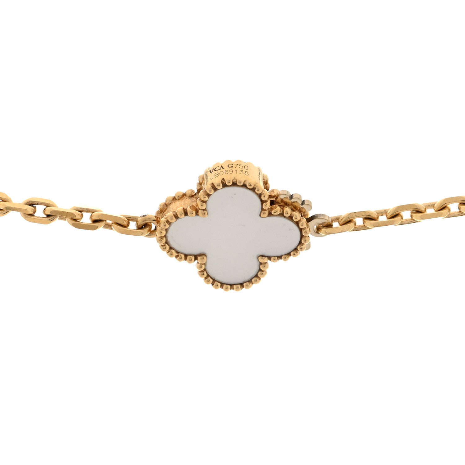 Van Cleef & Arpels 18K Yellow Gold Onyx Mother of Pearl 16 Motifs Magic Alhambra Necklace 4 of 4