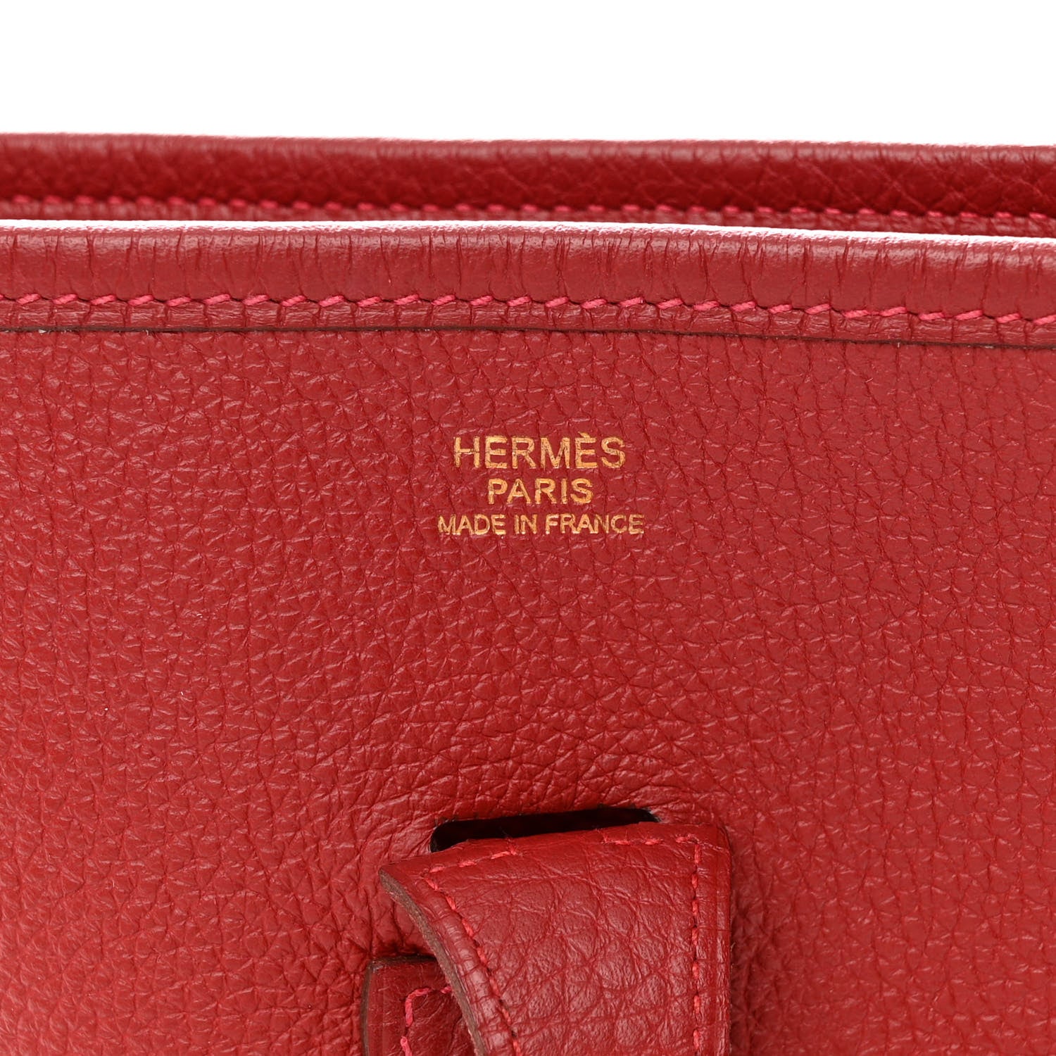 Hermes Taurillon Clemence Evelyne III PM Rouge Casaque 6 of 12