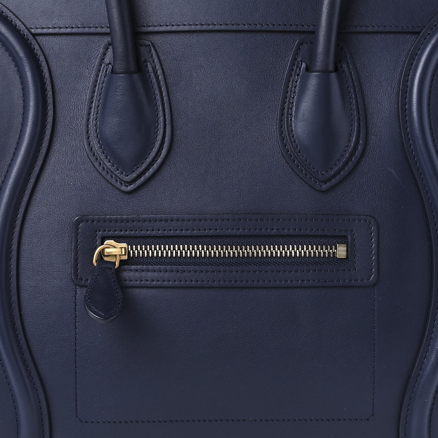 Celine Smooth Calfskin Micro Luggage Navy Blue 10 of 11
