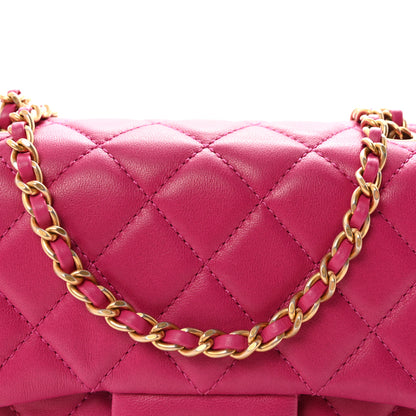 Chanel Lambskin Quilted Mini Pearl Crush Flap Fuchsia 8 of 10