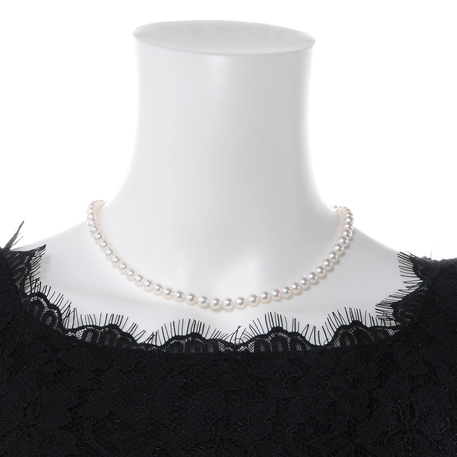 Mikimoto 18k White Gold Diamond Pearl Strand Choker 16 2 of 8