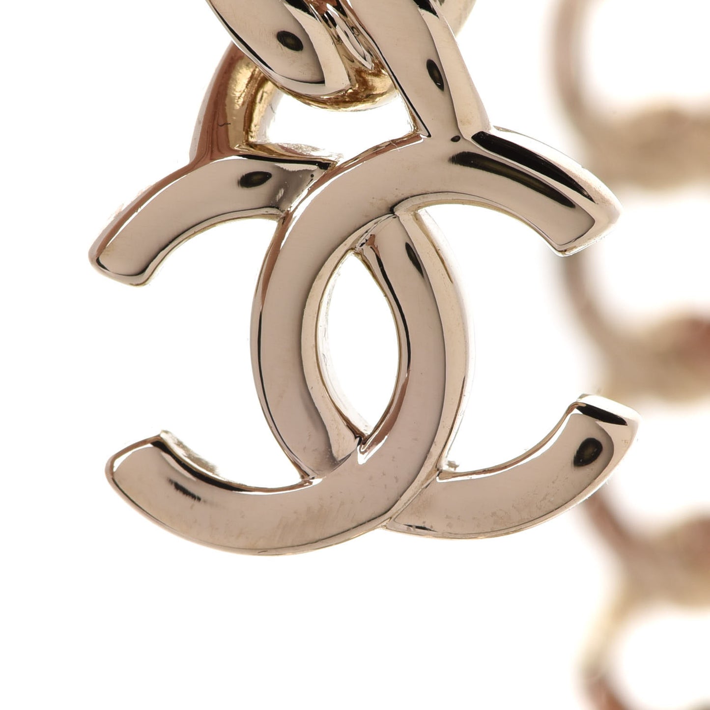 Metal CC Chain Link Choker Necklace S Gold