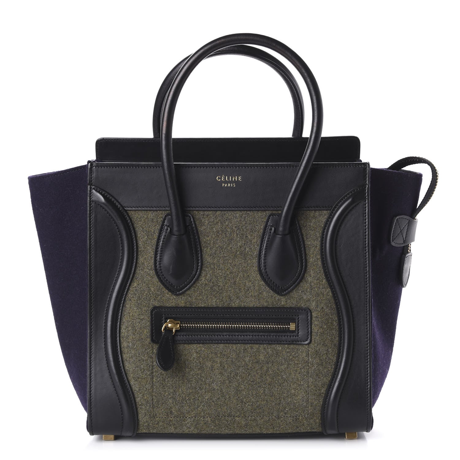 Celine Felt Smooth Calfskin Micro Tri-Color Luggage Khaki 1 of 10