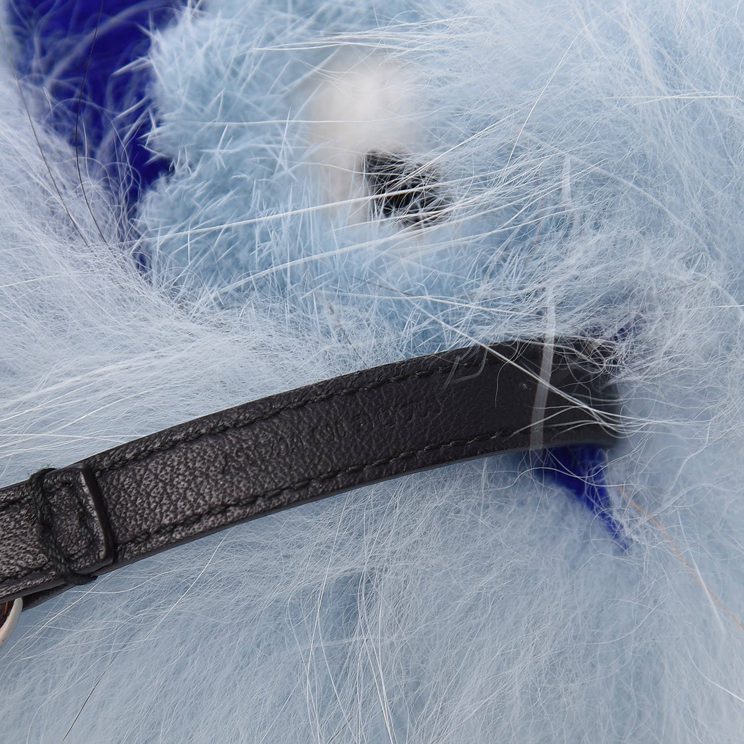 Fendi Fox Rabbit Goat Mink Fur Vitello Flamingo Dawny Monster Bag Bug Charm Azzurro Sky Orange Multicolor 3 of 4