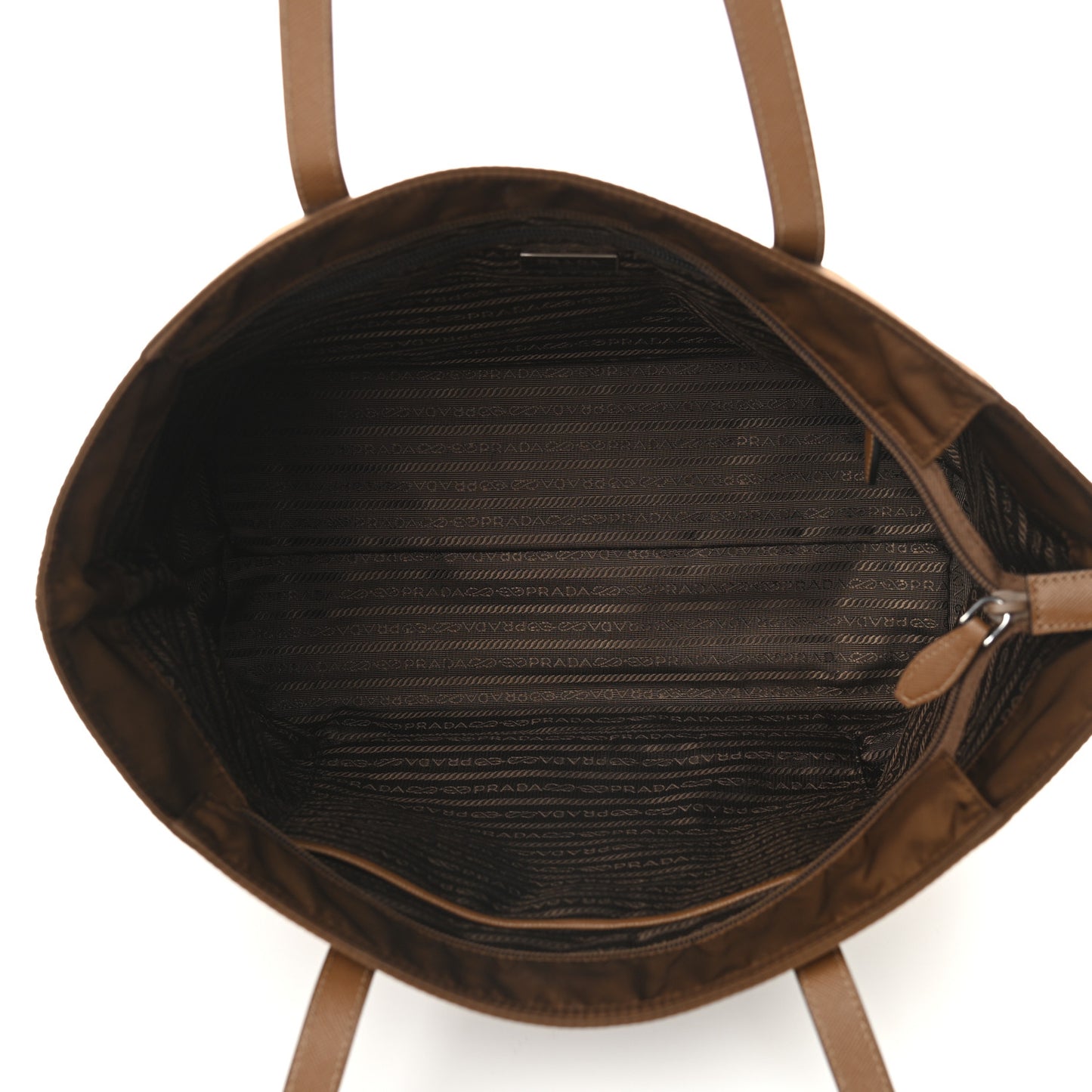 Tessuto Nylon Saffiano Shopping Tote Corinto