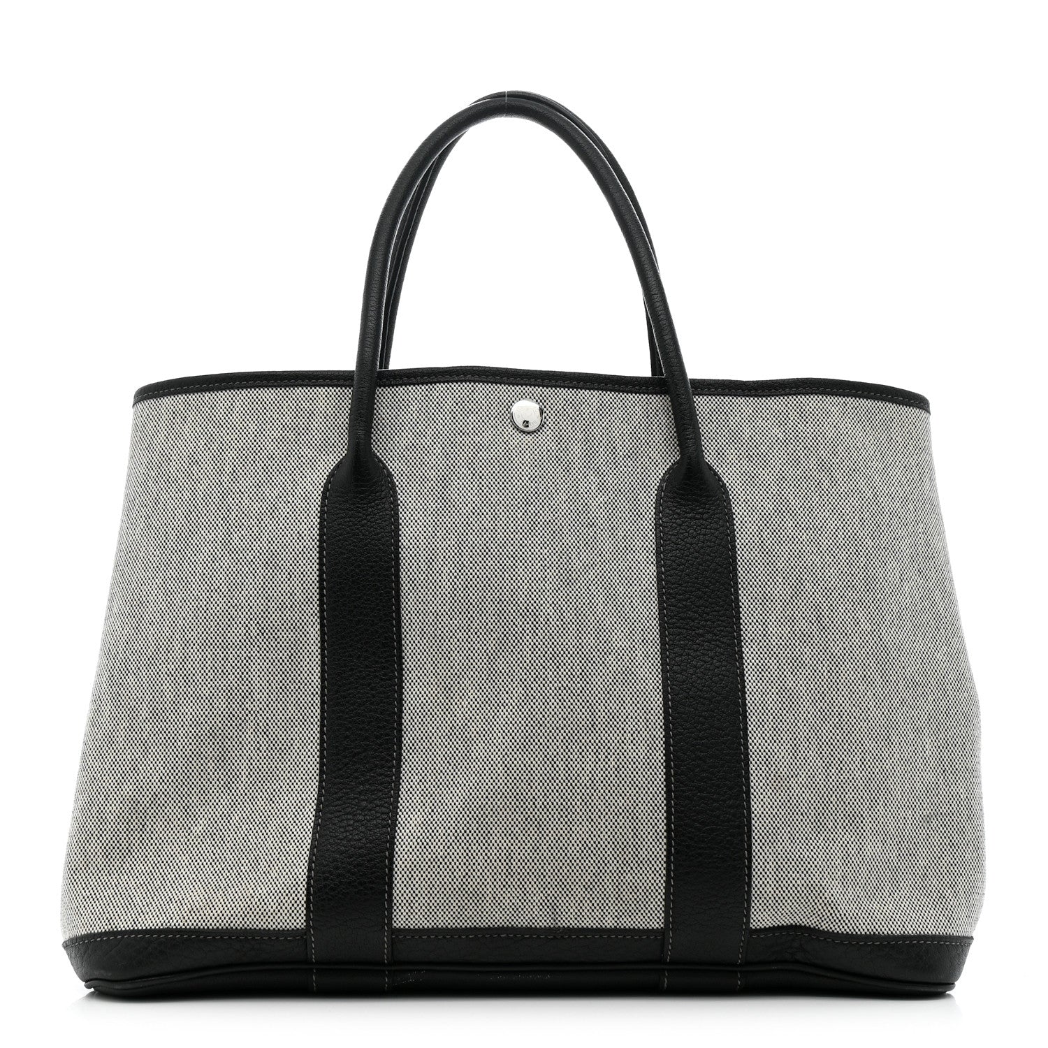Hermes Buffle Skipper Toile Garden Party 36 MM Tote Black 1 of 18