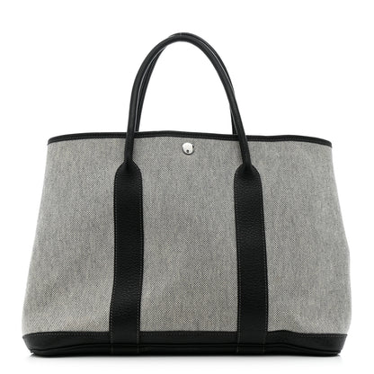 Hermes Buffle Skipper Toile Garden Party 36 MM Tote Black 1 of 18