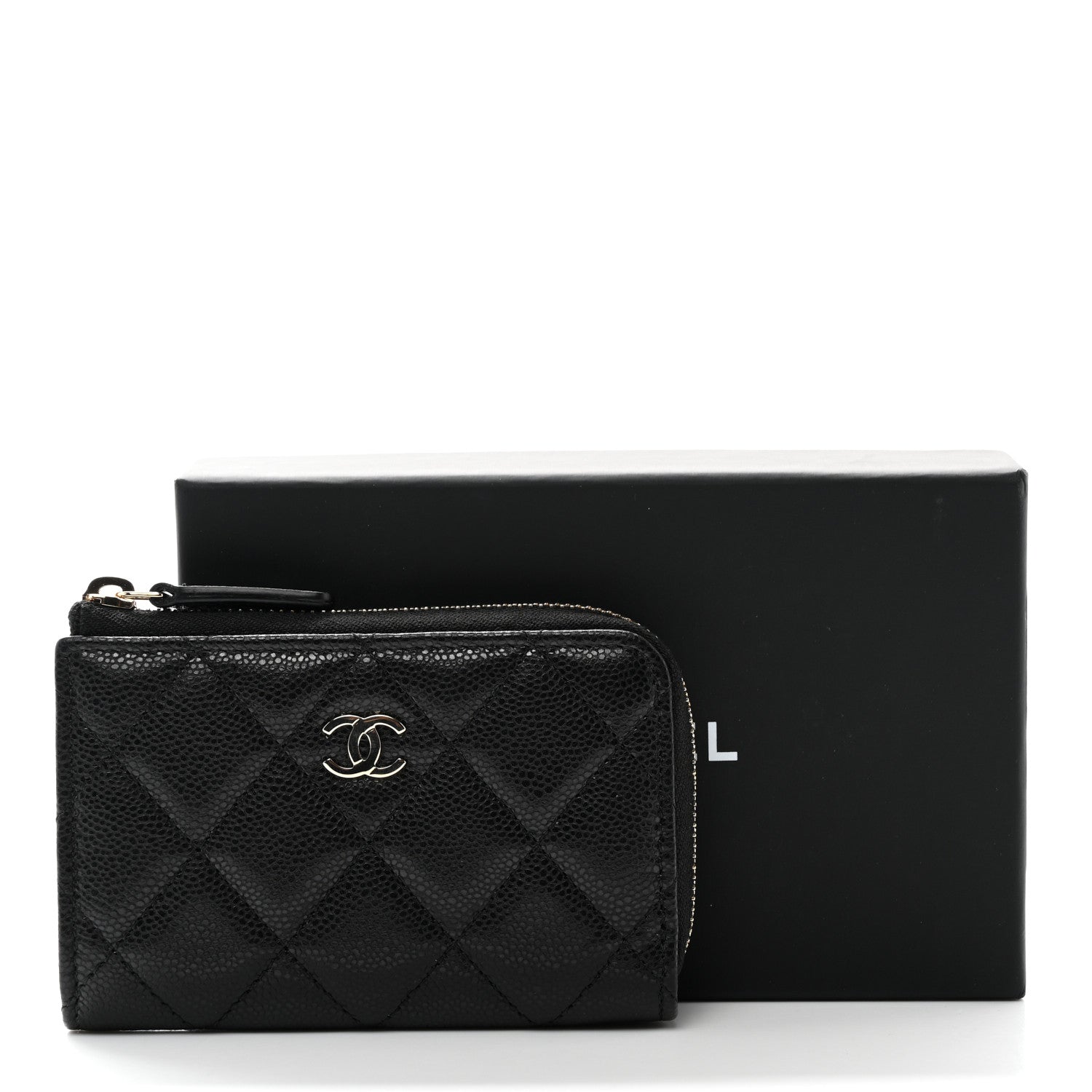 Chanel Caviar Quilted Zipped Key Holder Case Black 8 of 8