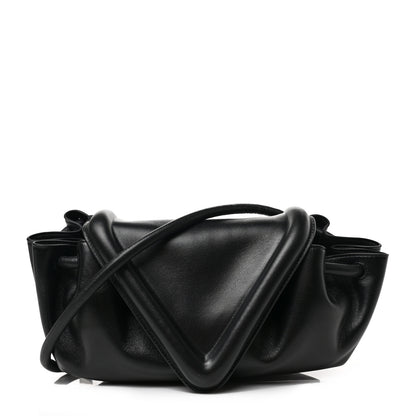Bottega Veneta Lambskin Small Beak Triangle Flap Shoulder Bag Black 1 of 8