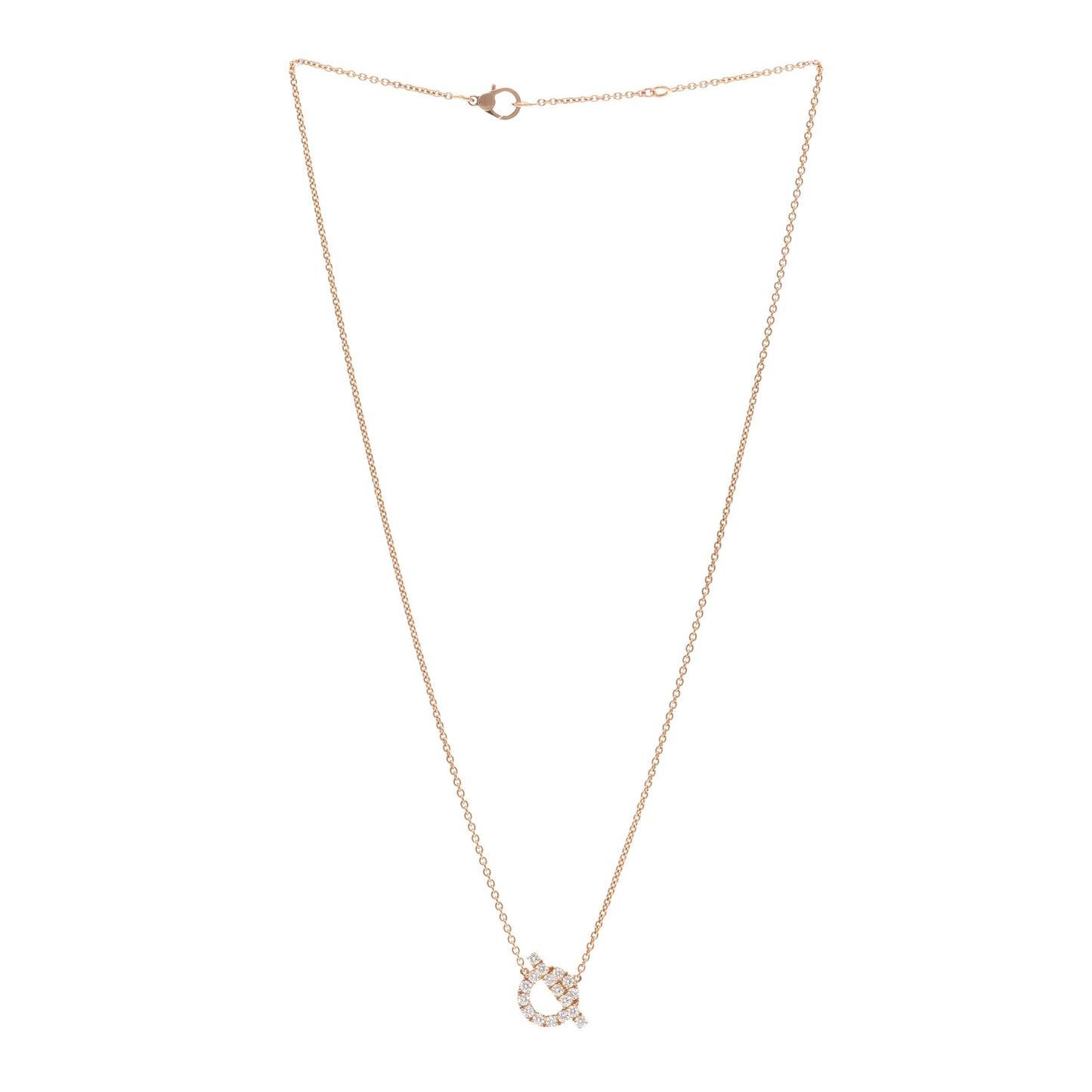 18K Rose Gold Diamond Finesse Pendant Necklace
