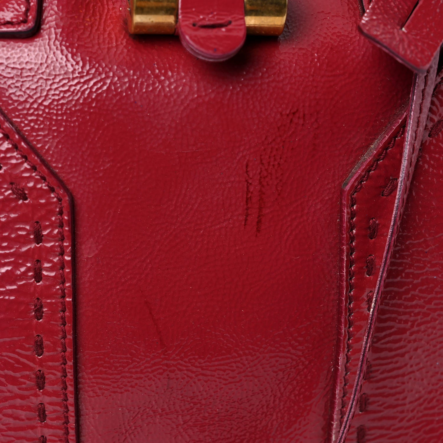 Saint Laurent Patent Calfskin Medium Muse Red 24 of 32