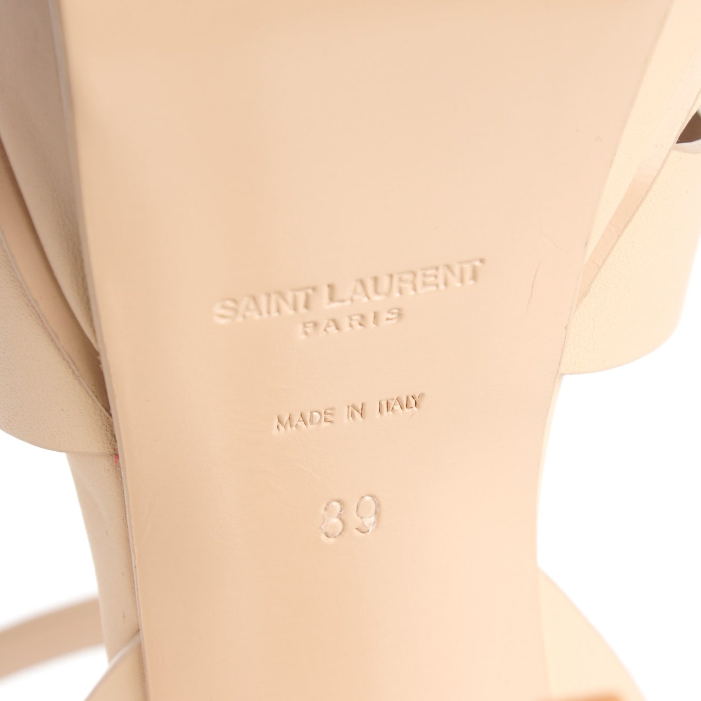 Calfskin Tribute 105 Platform Sandals 39 Nude Powder