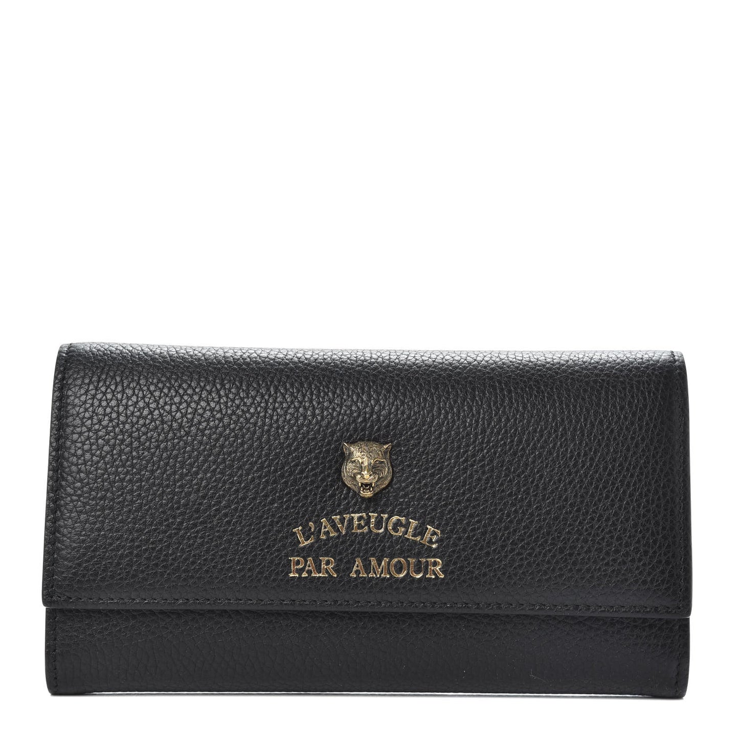 Calfskin Animalier Continental Wallet Black
