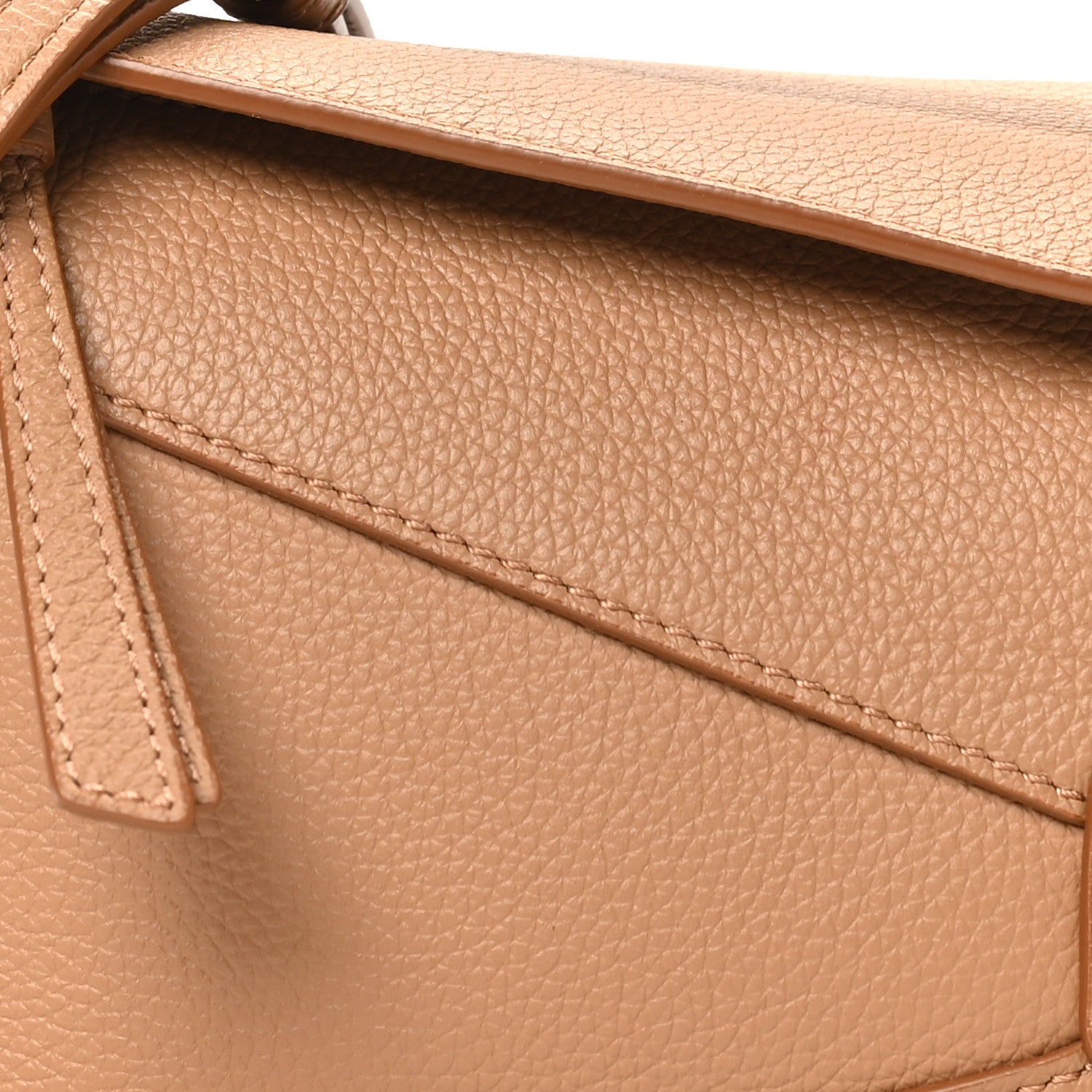 Loewe Grained Calfskin Mini Puzzle Edge Bag Toffee 7 of 9