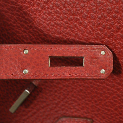 Hermes Clemence BIRKIN 35 Handbag Red - Bleu Red 7 of 12