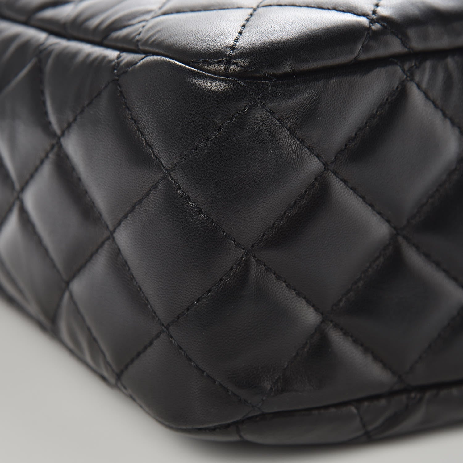 Chanel Lambskin Quilted Large Camera Case Black 5 of 9