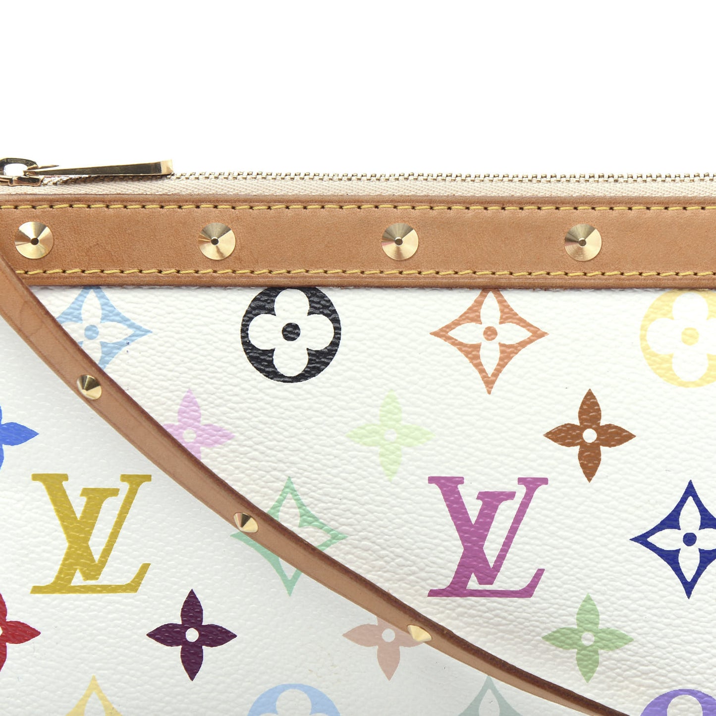 Monogram Multicolor Pochette Accessories White