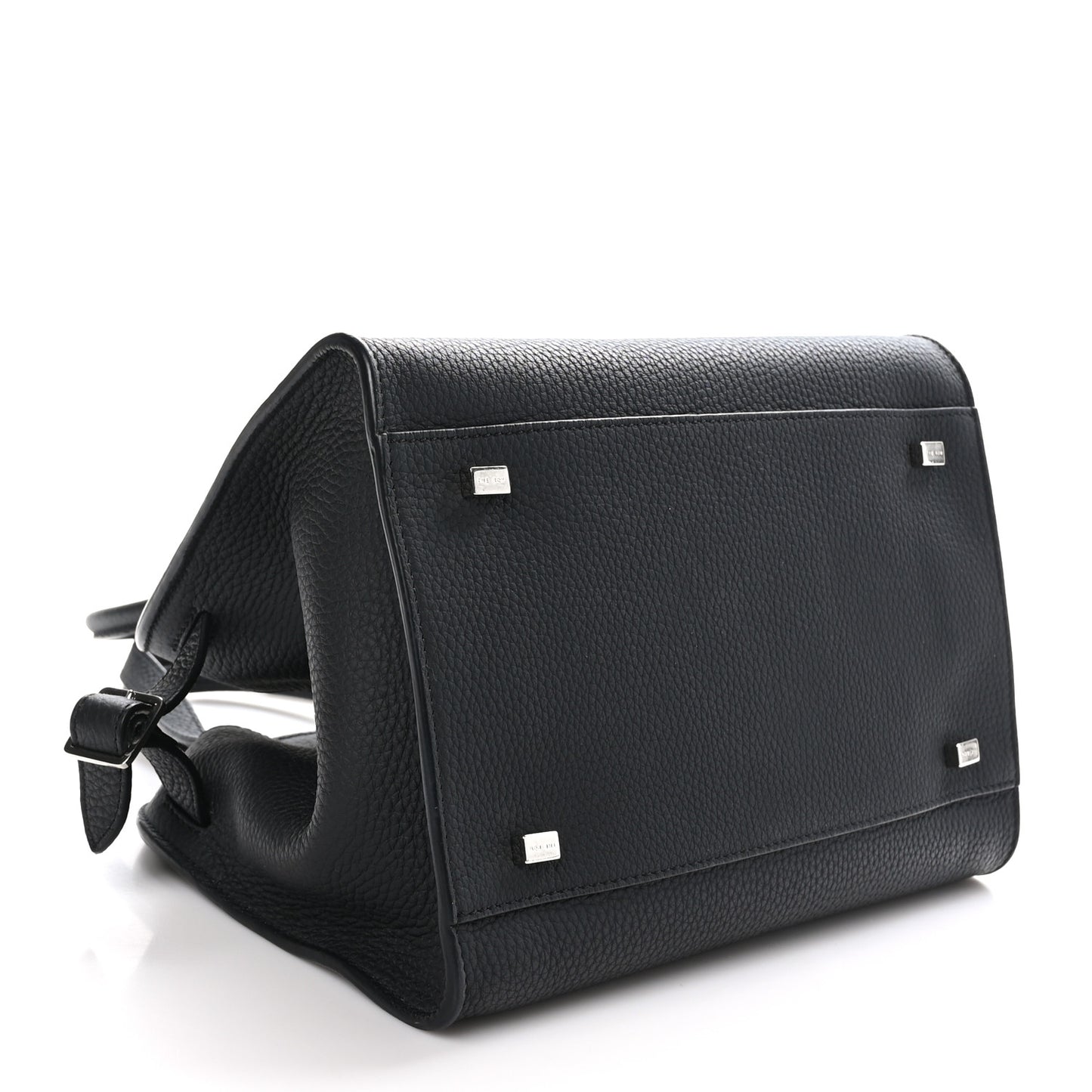 Grained Calfskin Soft Margaux 10 Bag Black