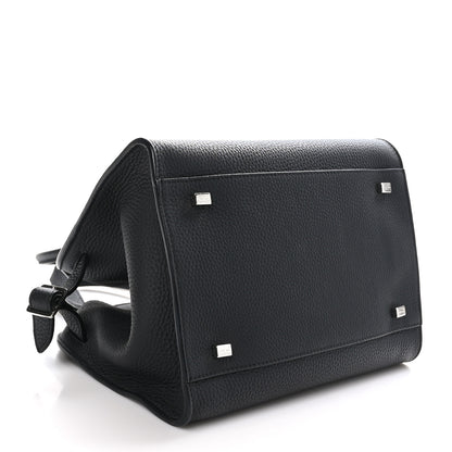 The Row Grained Calfskin Soft Margaux 10 Bag Black 4 of 11