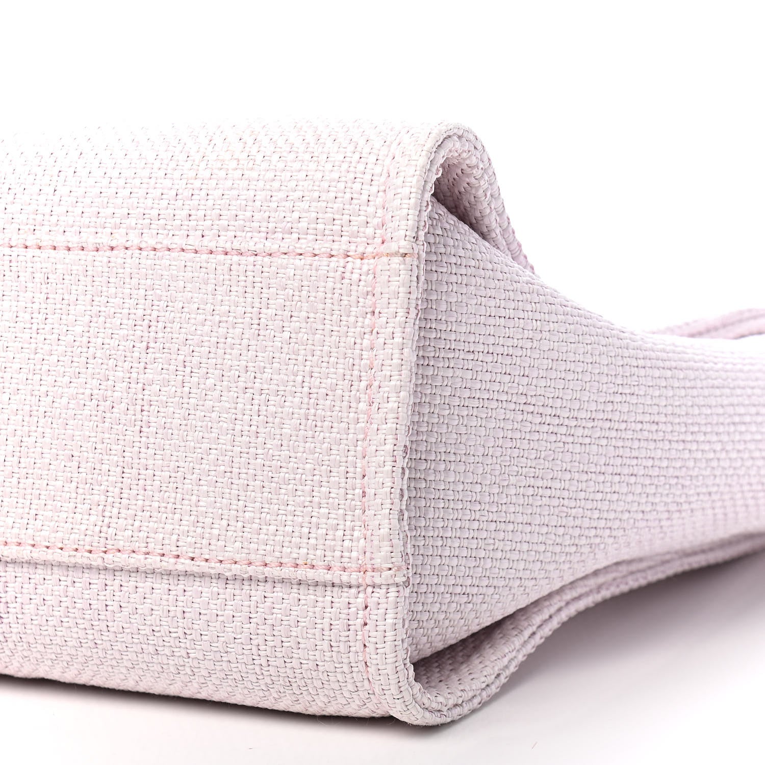 Chanel Woven Straw Raffia Small Deauville Tote Pink 9 of 9