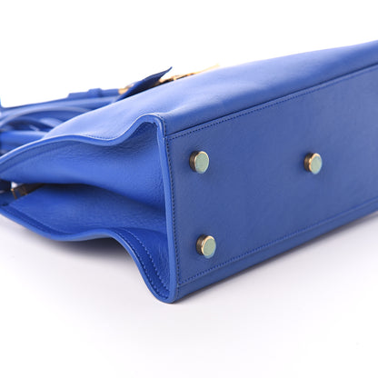 Saint Laurent Calfskin Monogram Baby Cabas Blue Majorelle 7 of 8