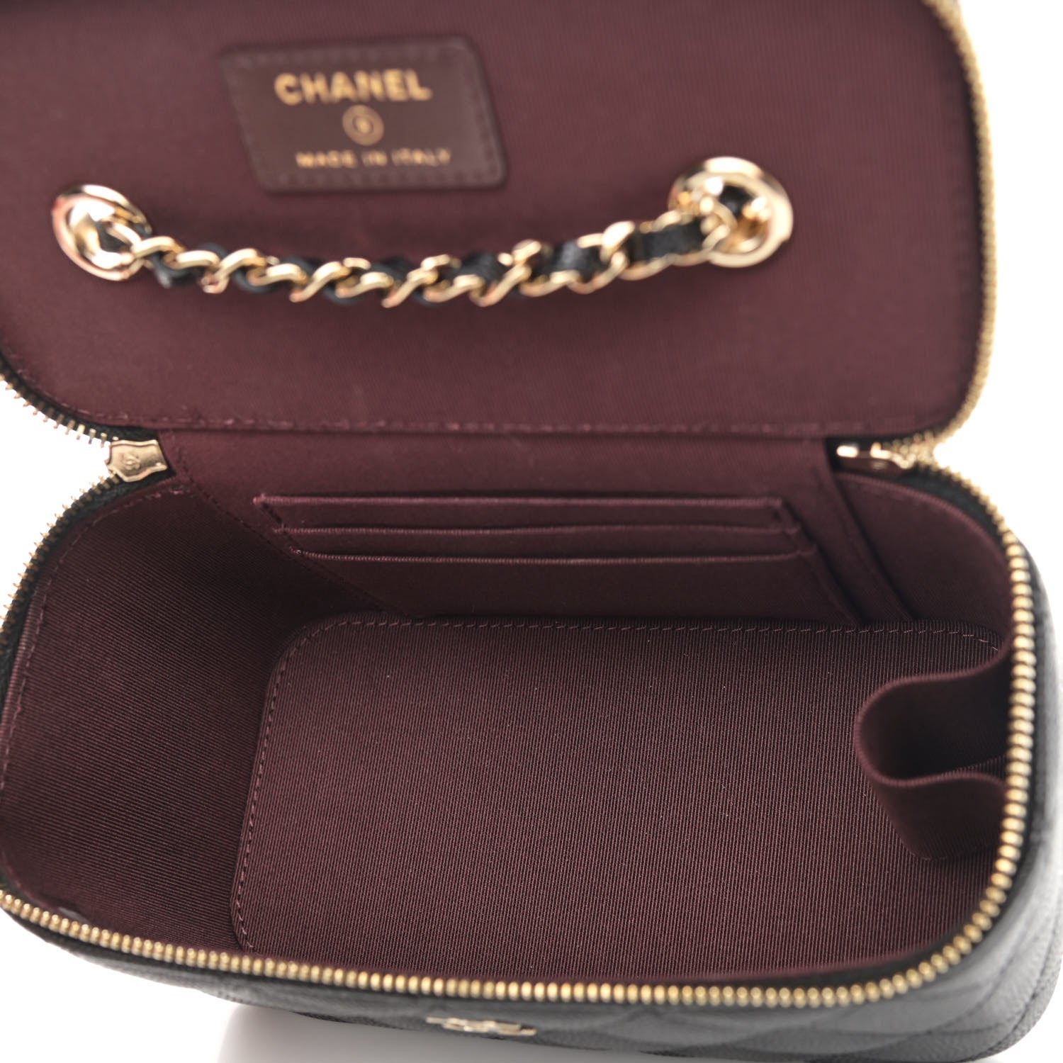 Chanel Caviar Quilted Small Vanity Case With Chain Black 5 of 11