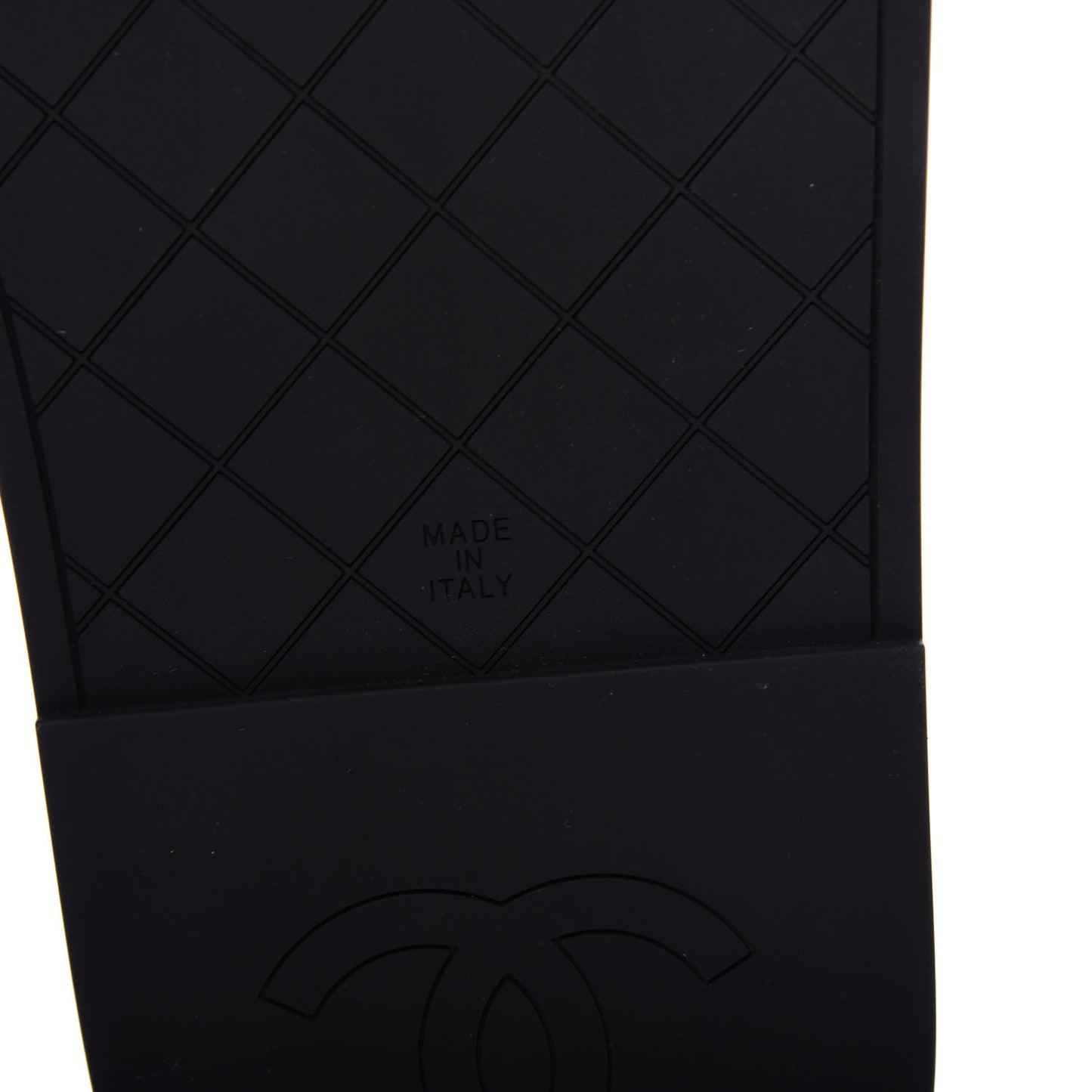Lambskin Quilted CC Mules Sandals 41 Black