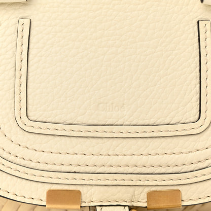Chloe Raffia Small Grain Calfskin Mini Marcie Basket White 5 of 9