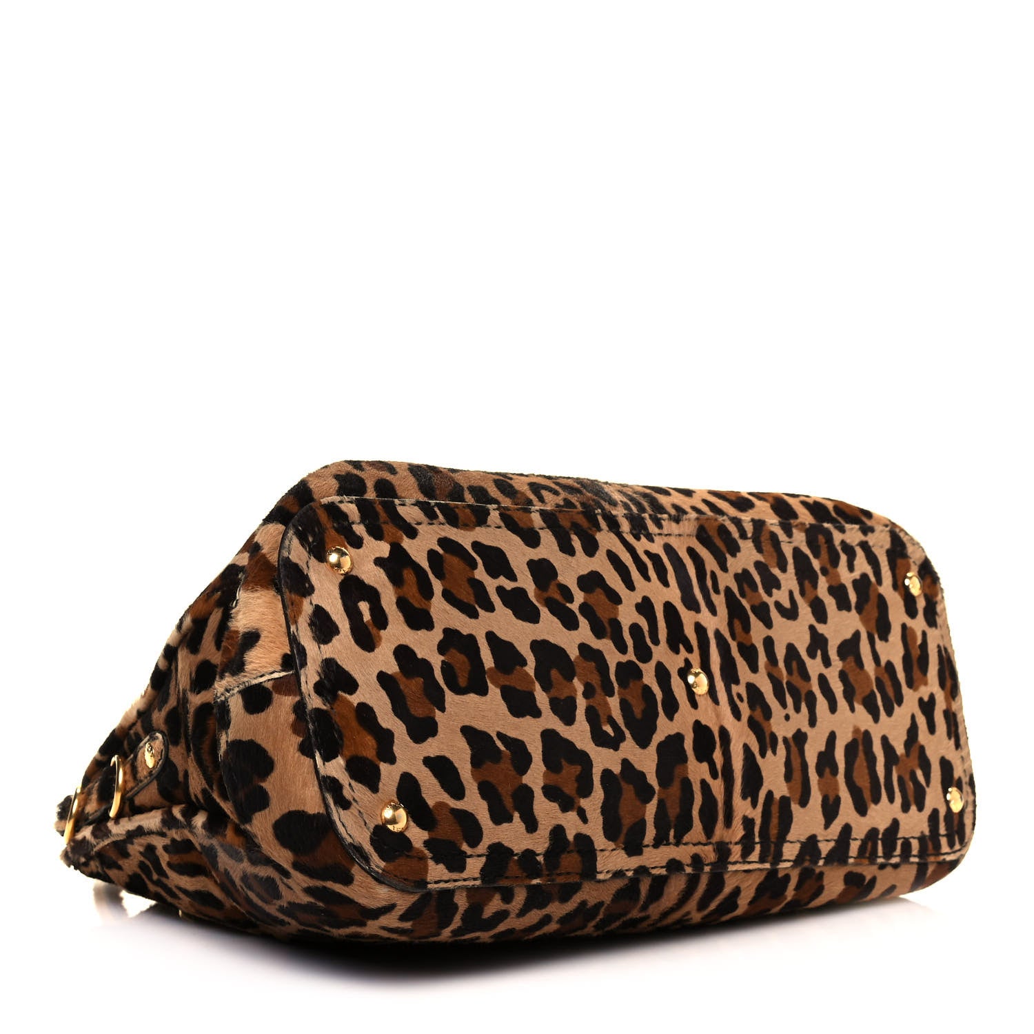 Prada Cavallino Leopard Print Bauletto Sabbia Moro 3 of 13