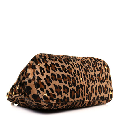 Prada Cavallino Leopard Print Bauletto Sabbia Moro 3 of 13