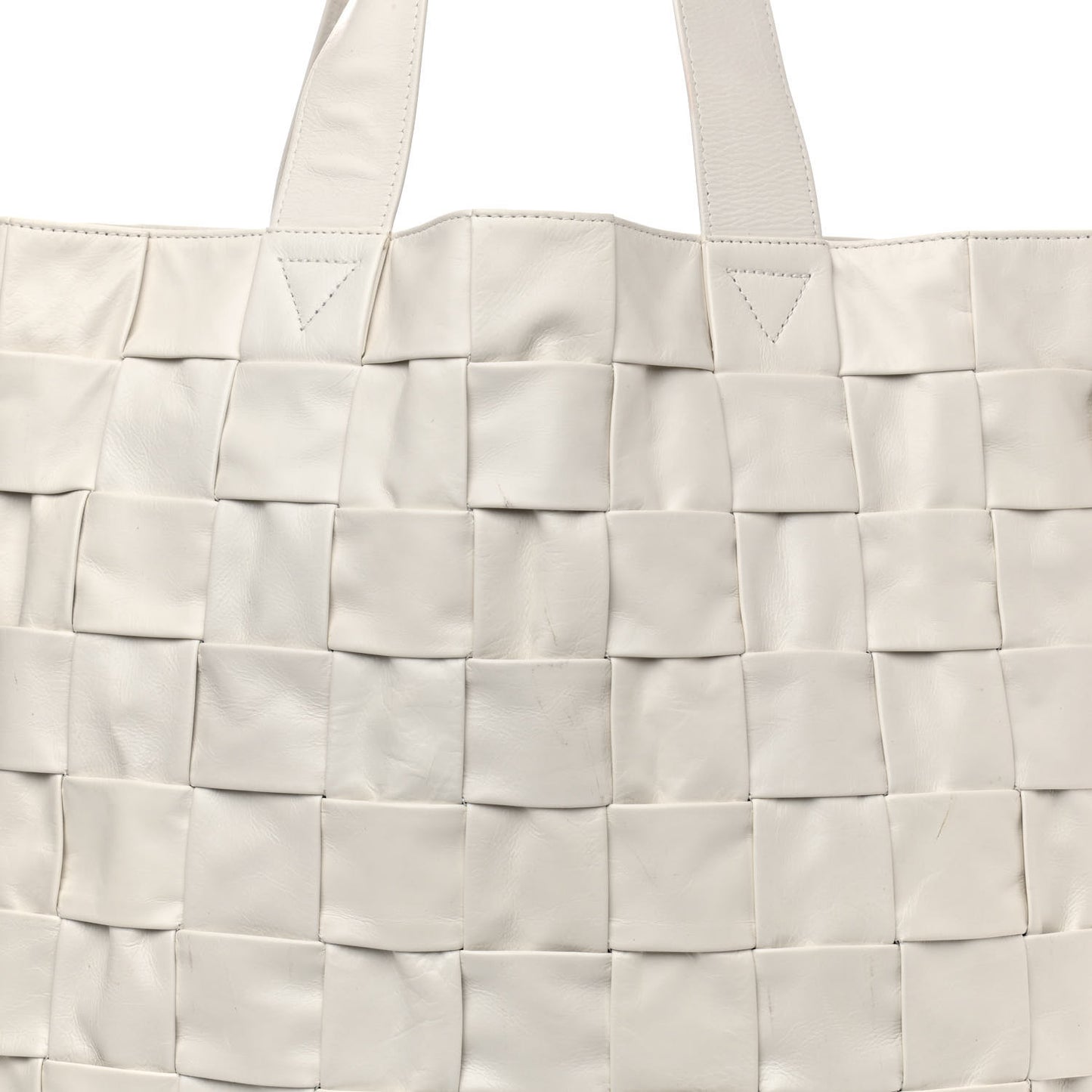 Calfskin Maxi Intrecciato Cassette Tote White