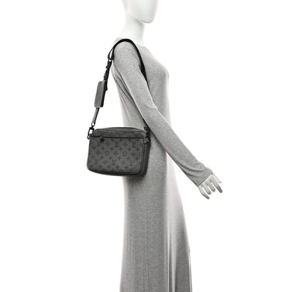 Louis Vuitton Calfskin Monogram Shadow Trio Messenger Anthracite Gray 2 of 11