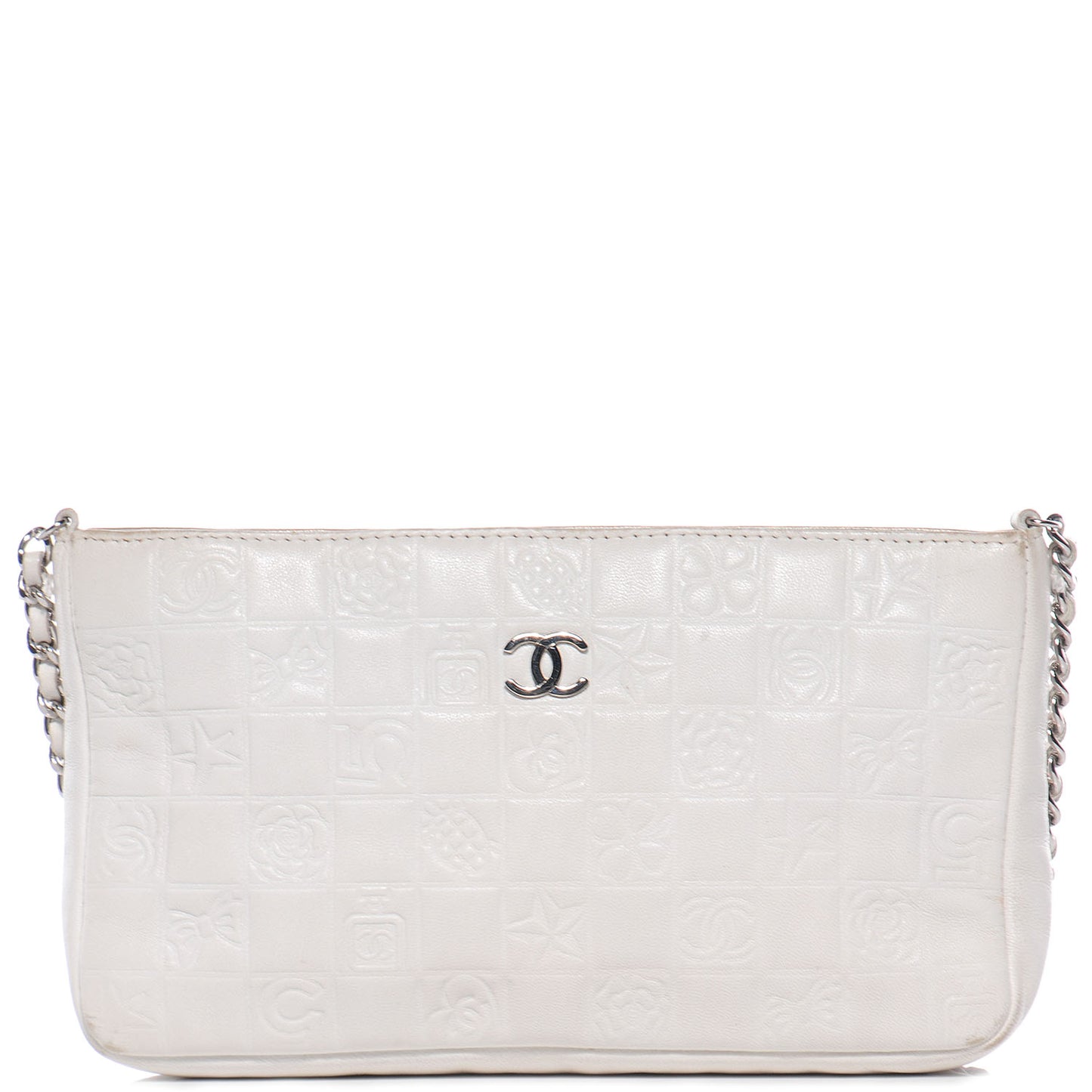 Lambskin Precious Symbols Pochette White