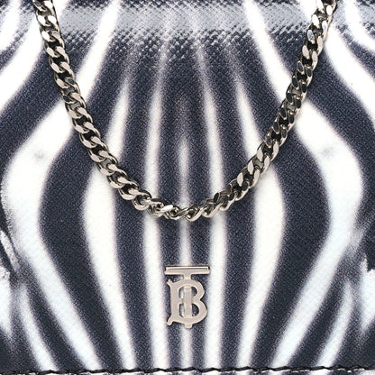 Burberry Calfskin Zebra Wallet on Chain Black White 8 of 11