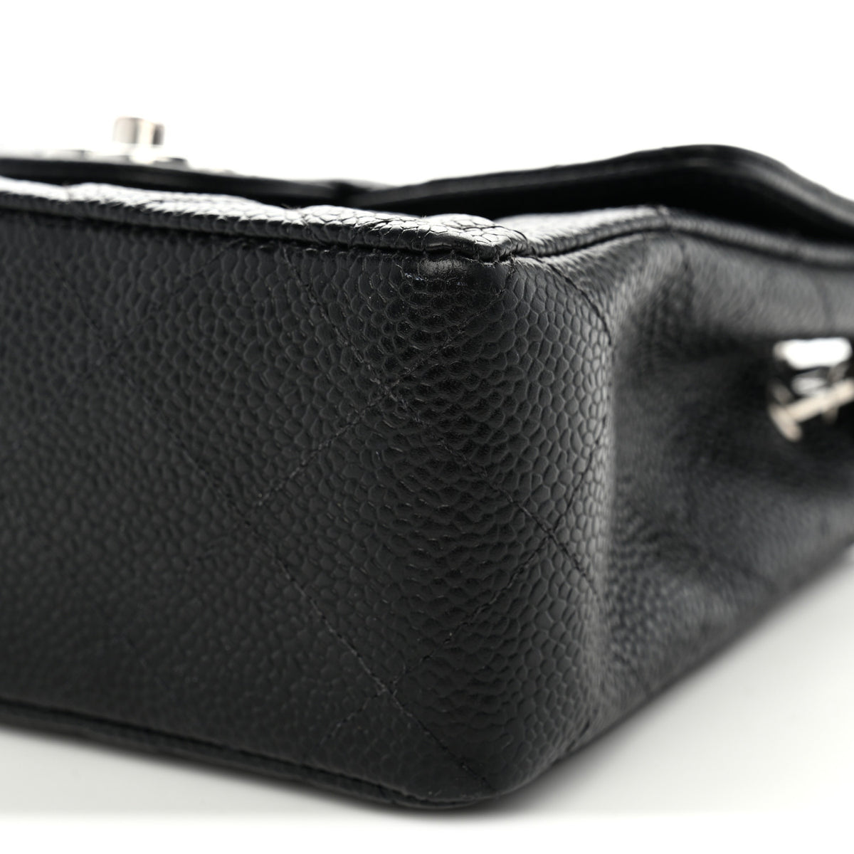 Caviar Quilted Mini Square Flap Black