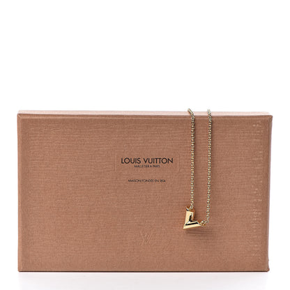 Louis Vuitton Essential V Necklace Gold 7 of 7